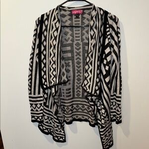 Chic Black and light cream and Geometric Sweater